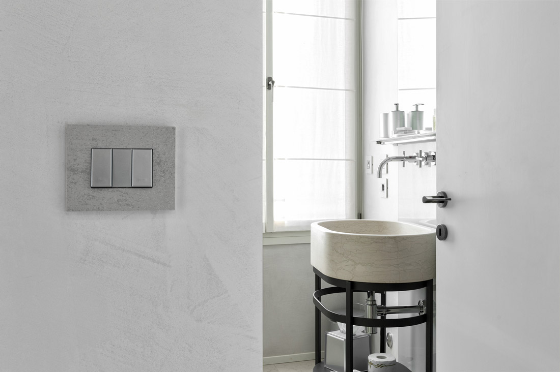 Interruttore grigio argentato per hotel
