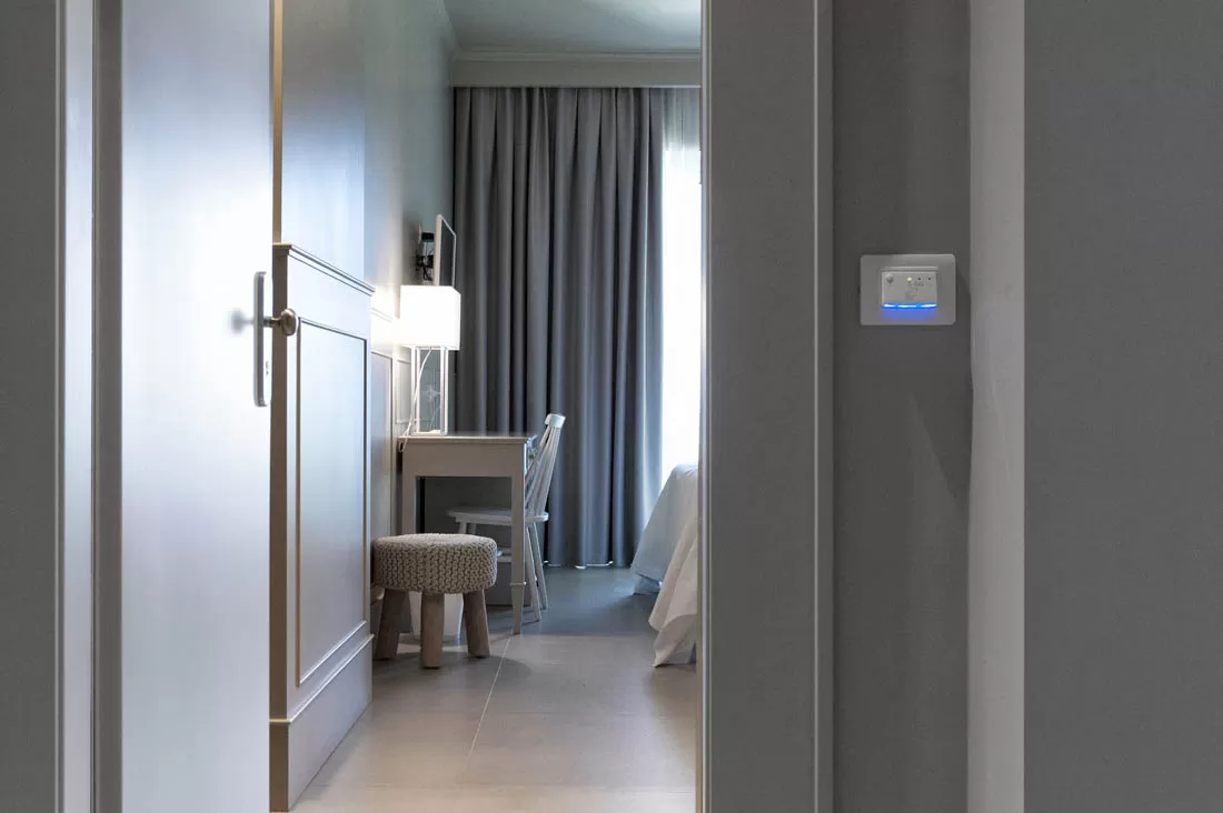 Lettore di card da esterno camera hotel con led