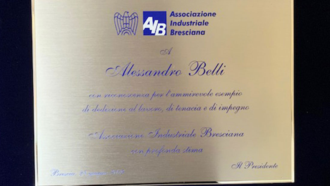 Il Presidente AVE Alessandro Belli premiato dall’AIB