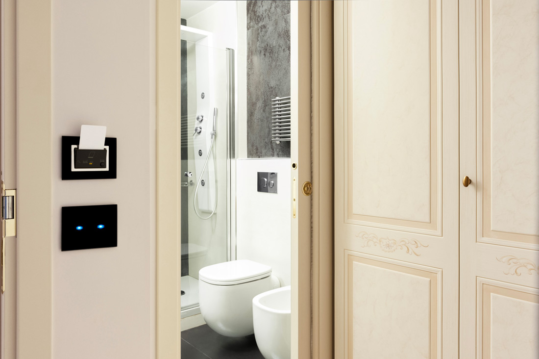 Card reader e Touch switches AVE for Hotel Ripetta Palace