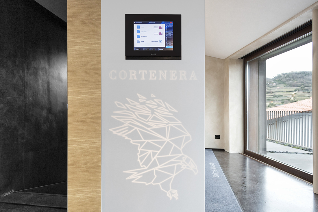 Touch Screen for the management of Cortenera® Winery - Tenuta Ballast di Gambellara (VI)