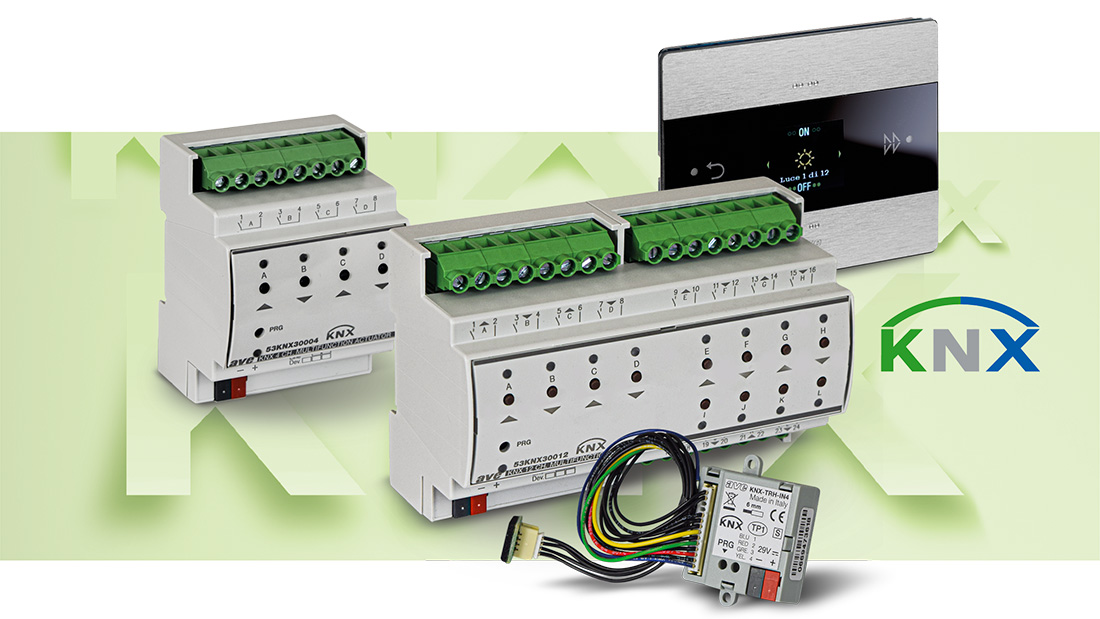 AVE espande la gamma domotica KNX con dispositivi da barra DIN e fondo scatola