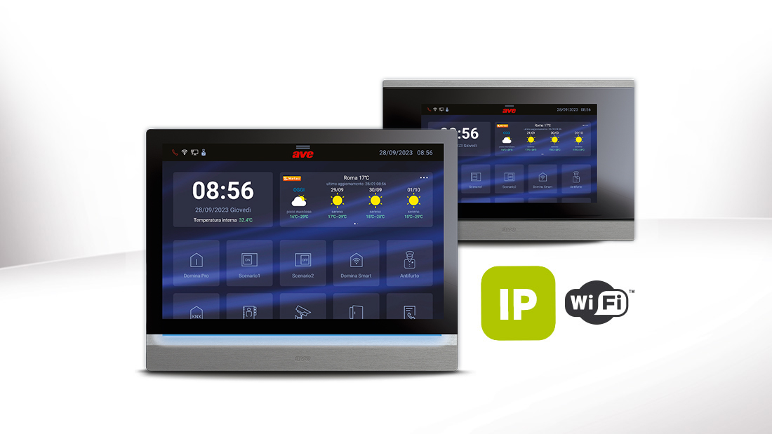 Supervisori domotici Touch Screen AVE da 7” e 10”: l’evoluzione smart della specie