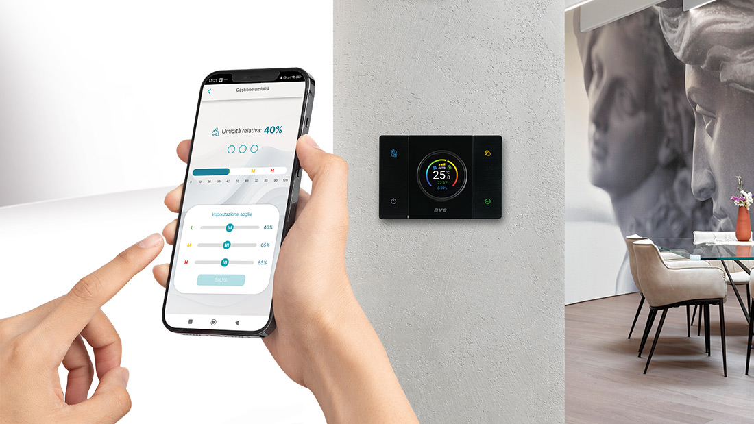 The AVEbus and connected thermostats have been updated with new humidity control features