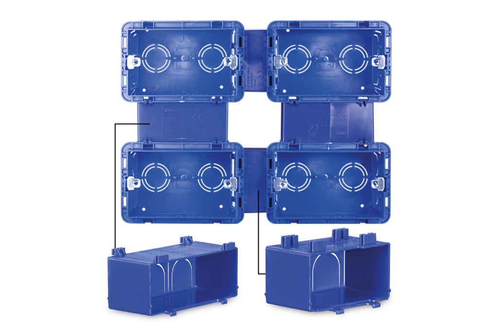 Expander-Couplers for brickwalls flush mounted boxes