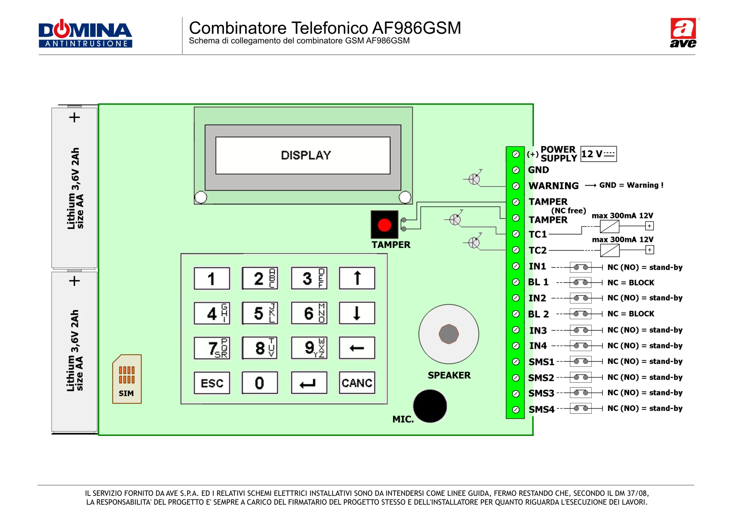 Combinatore Telefonico AF986GSM