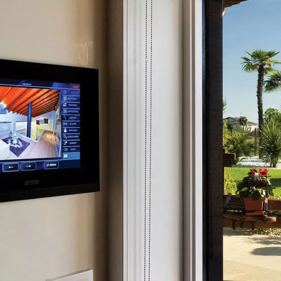 Home automation touch screen AVE for Villa of Abano Terme