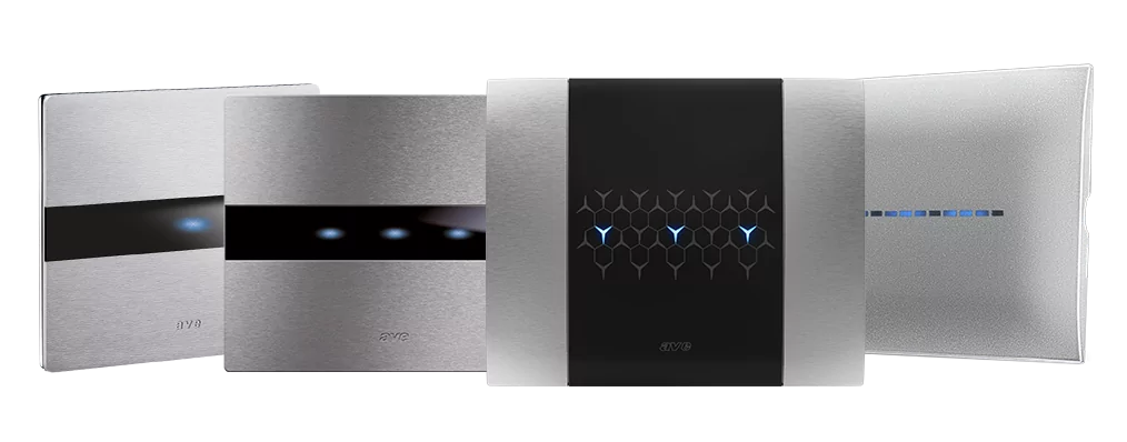 Interruttori grigio touch AVE Allumia