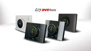 Termostato monoblocco per la domotica AVE con display a colori