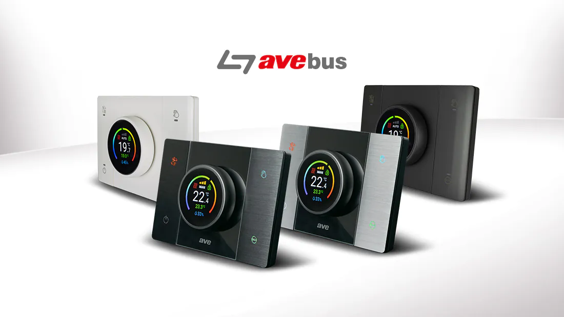 Termostato monoblocco per la domotica AVE con display a colori