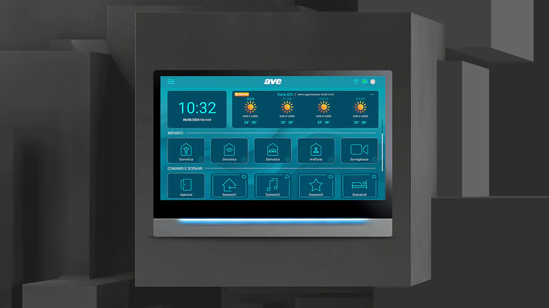 18 touch screen for the smart home the new top of the range Supervisor from AVE AVE S.p.A