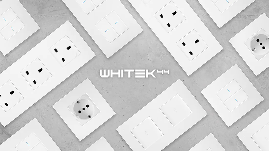 Il punto luce è protagonista con Whitek 44: comandi assiali e placche ultrasottili Easy Smart 44